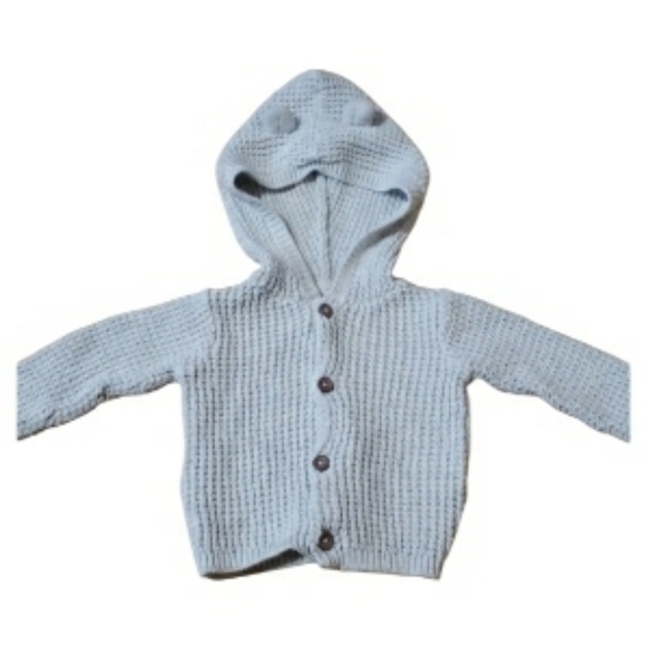 πx2 HPπCarter's knit cardigan hoodie size 3m π - Picture 2 of 2